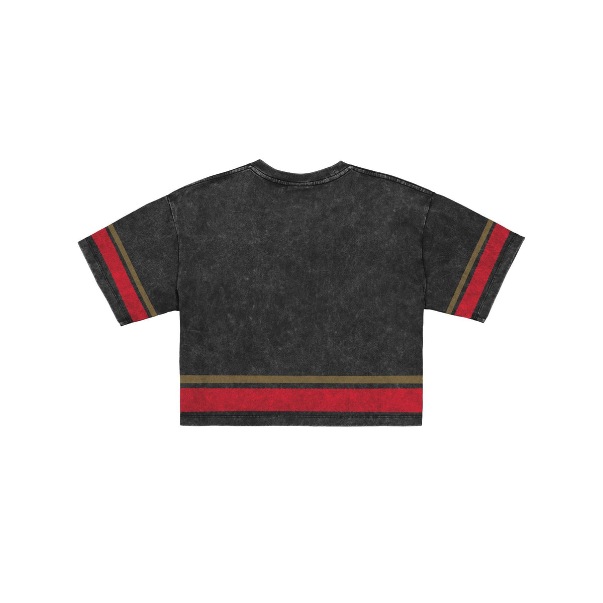 San Francisco 49ers Women's Vintage Stripe Cropped T-Shirt
