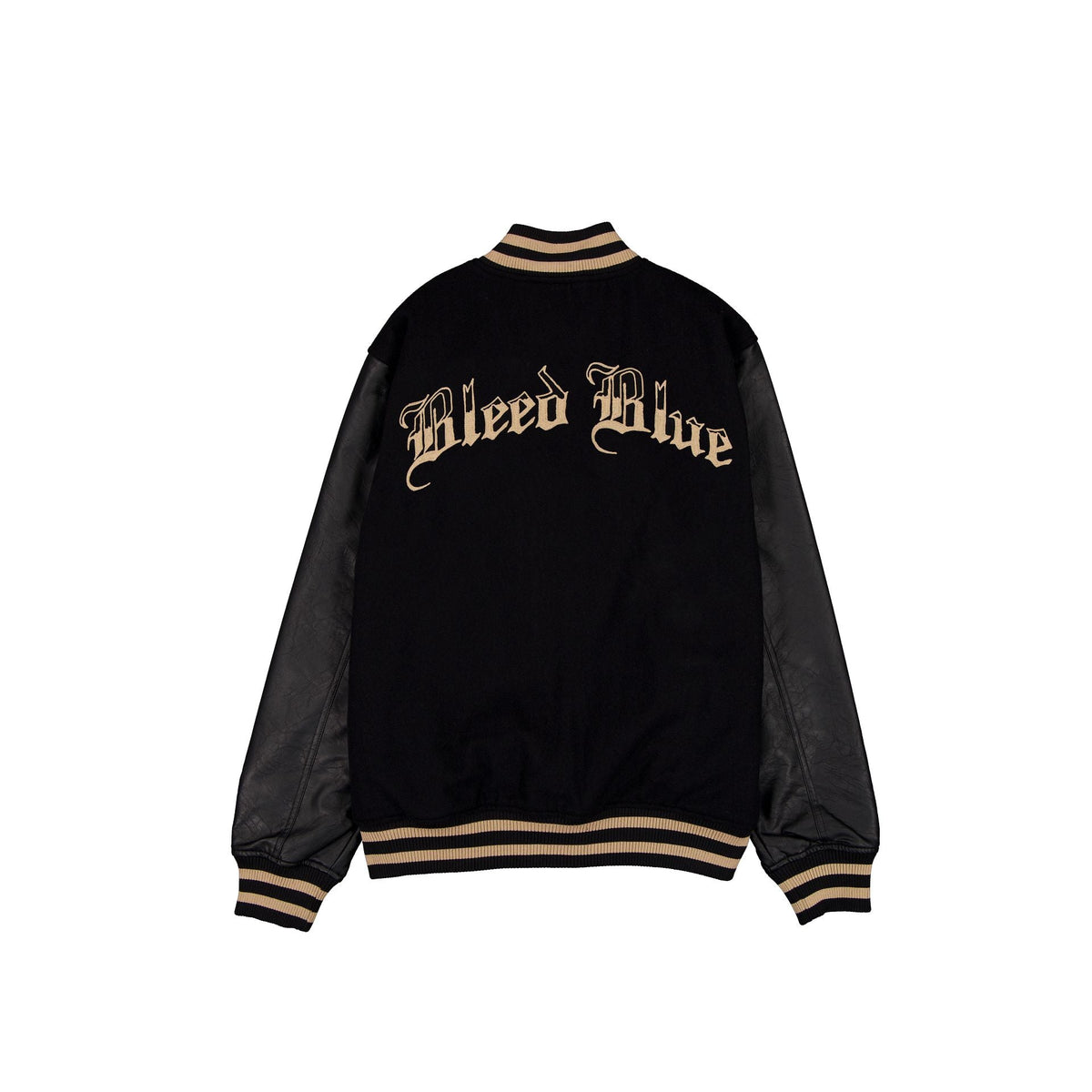 Los Angeles Dodgers Gothic Lettering Black Wool Varsity Jacket