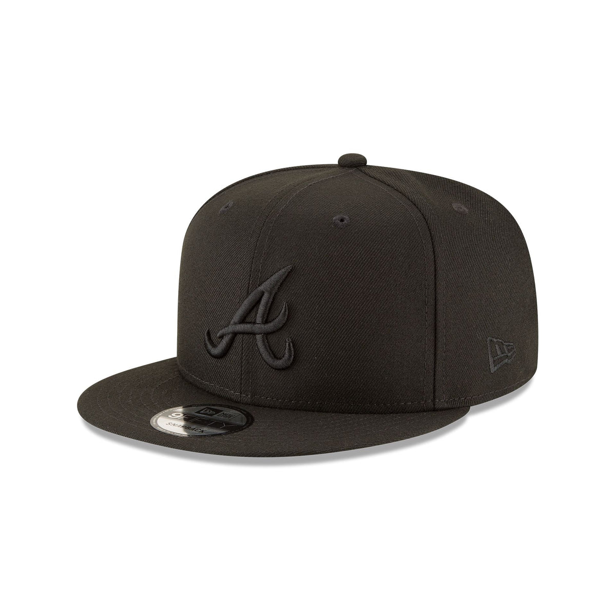 Atlanta Braves Basic All Black 9FIFTY Snapback Hat