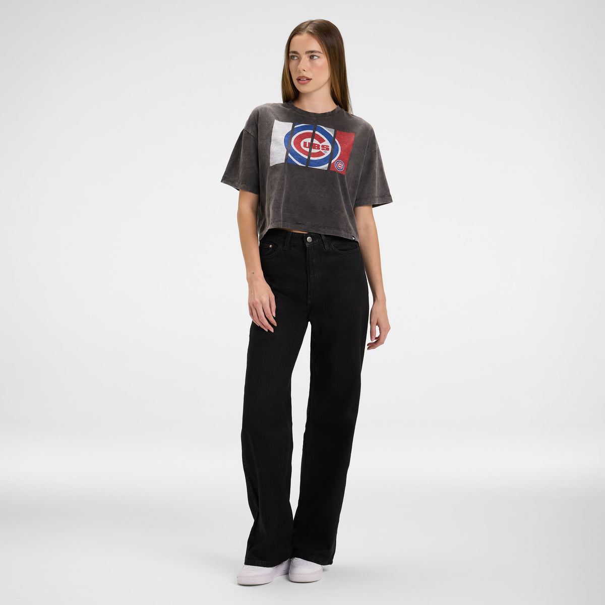 Chicago Bears Sport Night Black Cropped Women's T-Shirt