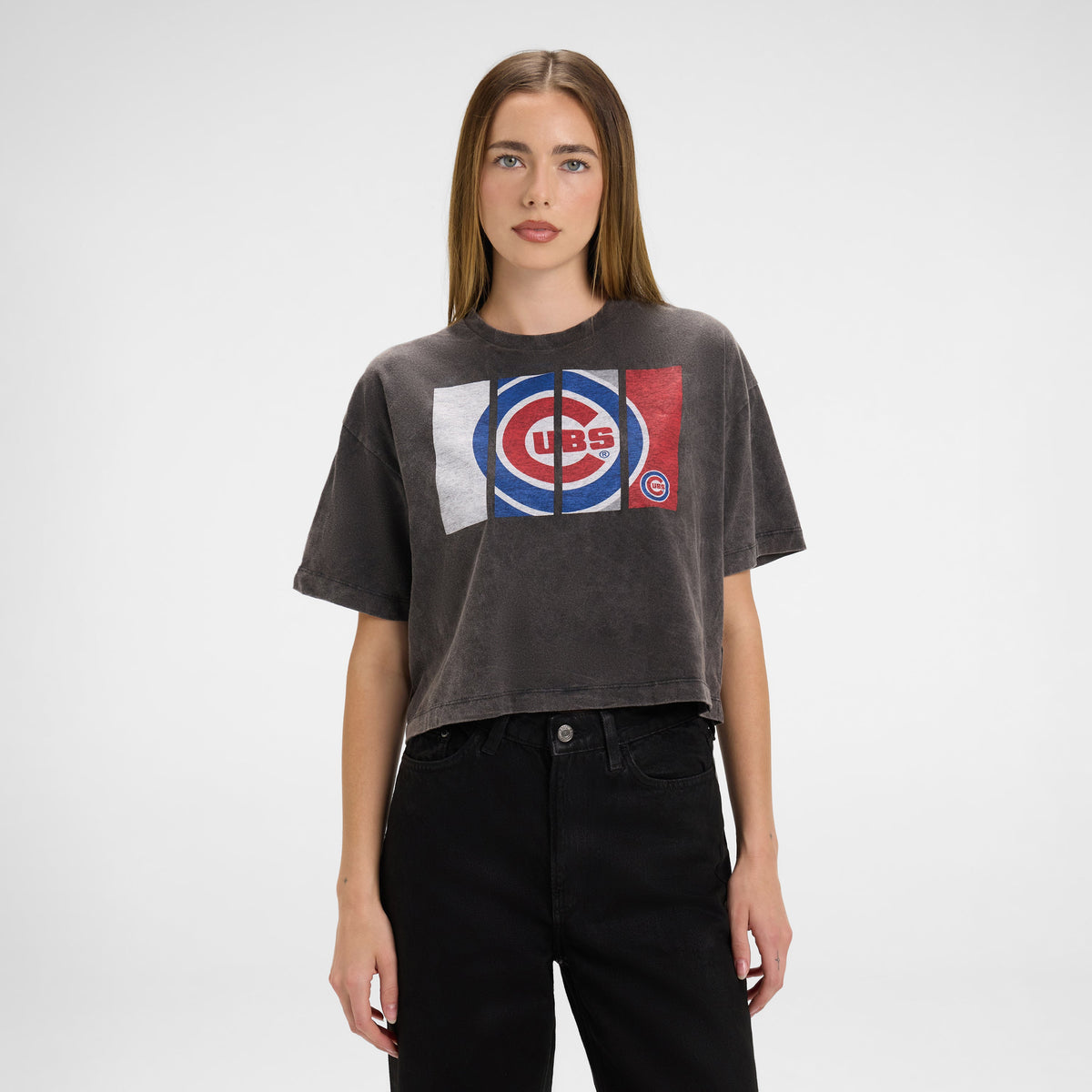 Houston Astros Sport Night Black Cropped Women's T-Shirt