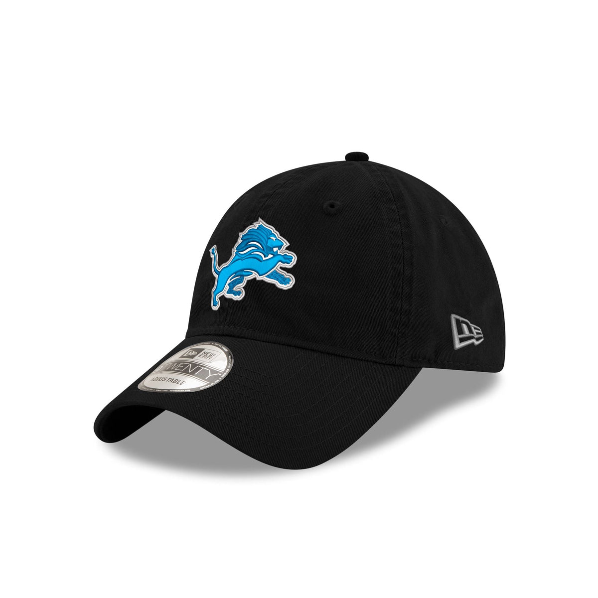 Detroit Lions Core Classic Black 9TWENTY Adjustable Hat