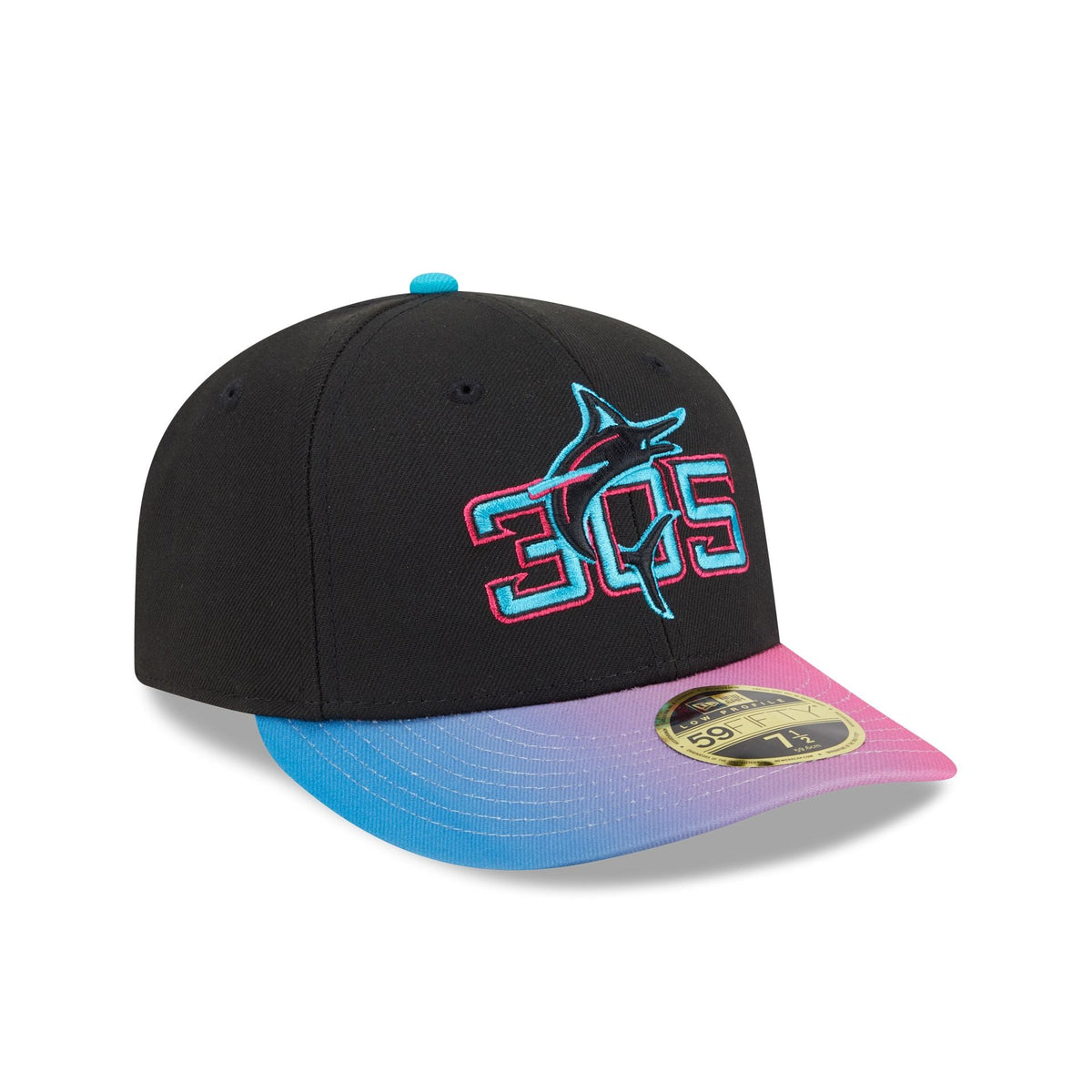 Miami Marlins City Connect Low Profile 59FIFTY Fitted Hat