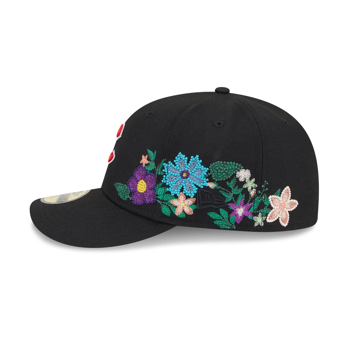 Chicago Cubs Tonal Florals Black 59FIFTY Fitted Hat