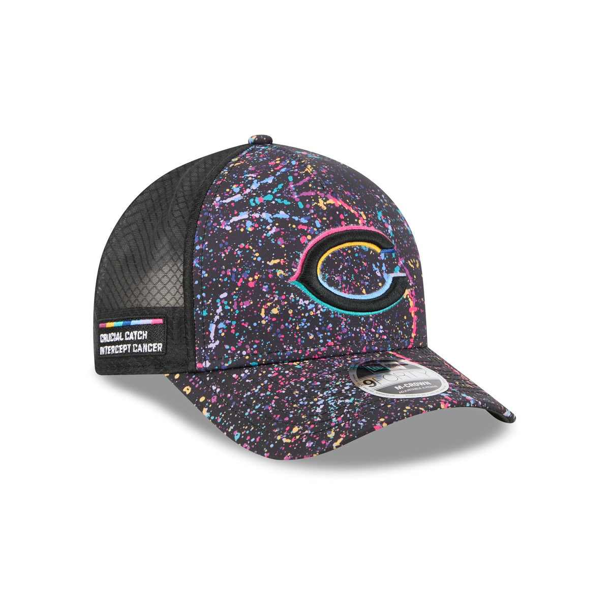 Chicago Bears 2025 Crucial Catch 9FORTY M-Crown A-Frame Trucker Hat