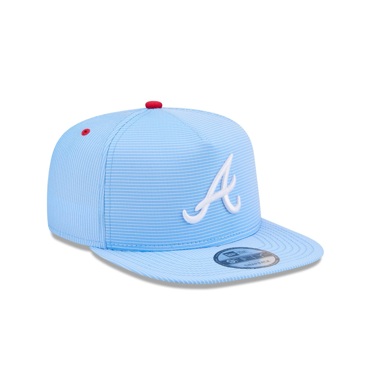 Atlanta Braves Pinstripe Ripstop 9FIFTY A-Frame Snapback Hat