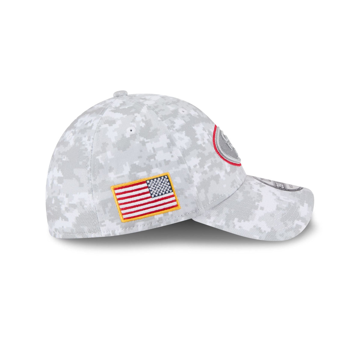 San Francisco 49ers 2025 Salute to Service Fan Gear 39THIRTY Stretch Fit Hat