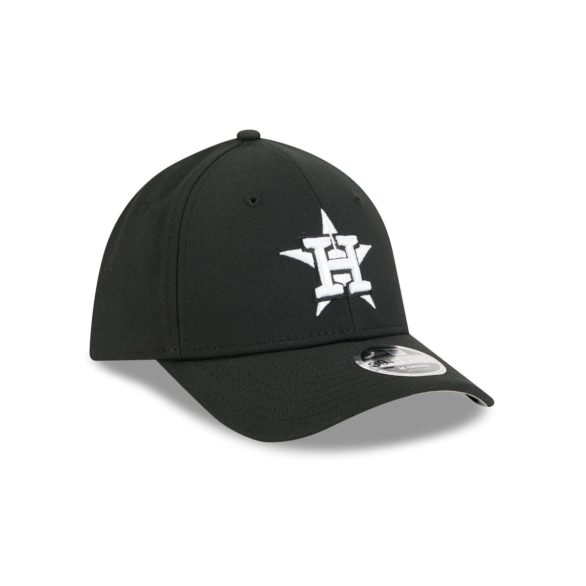 Houston Astros Black and White 39THIRTY M-Crown Stretch Fit Hat