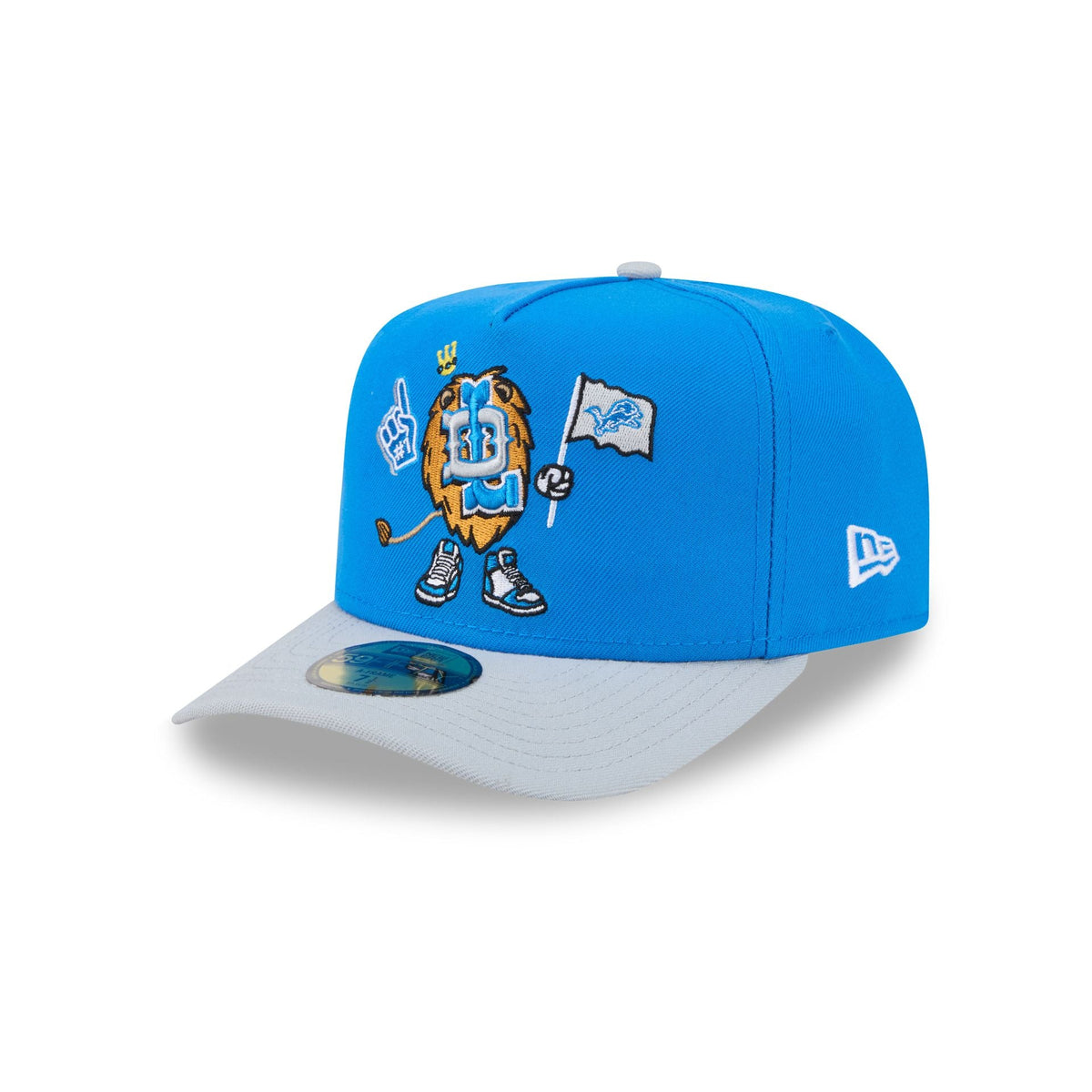 Detroit Lions Cartoon 59FIFTY A-Frame Fitted Hat