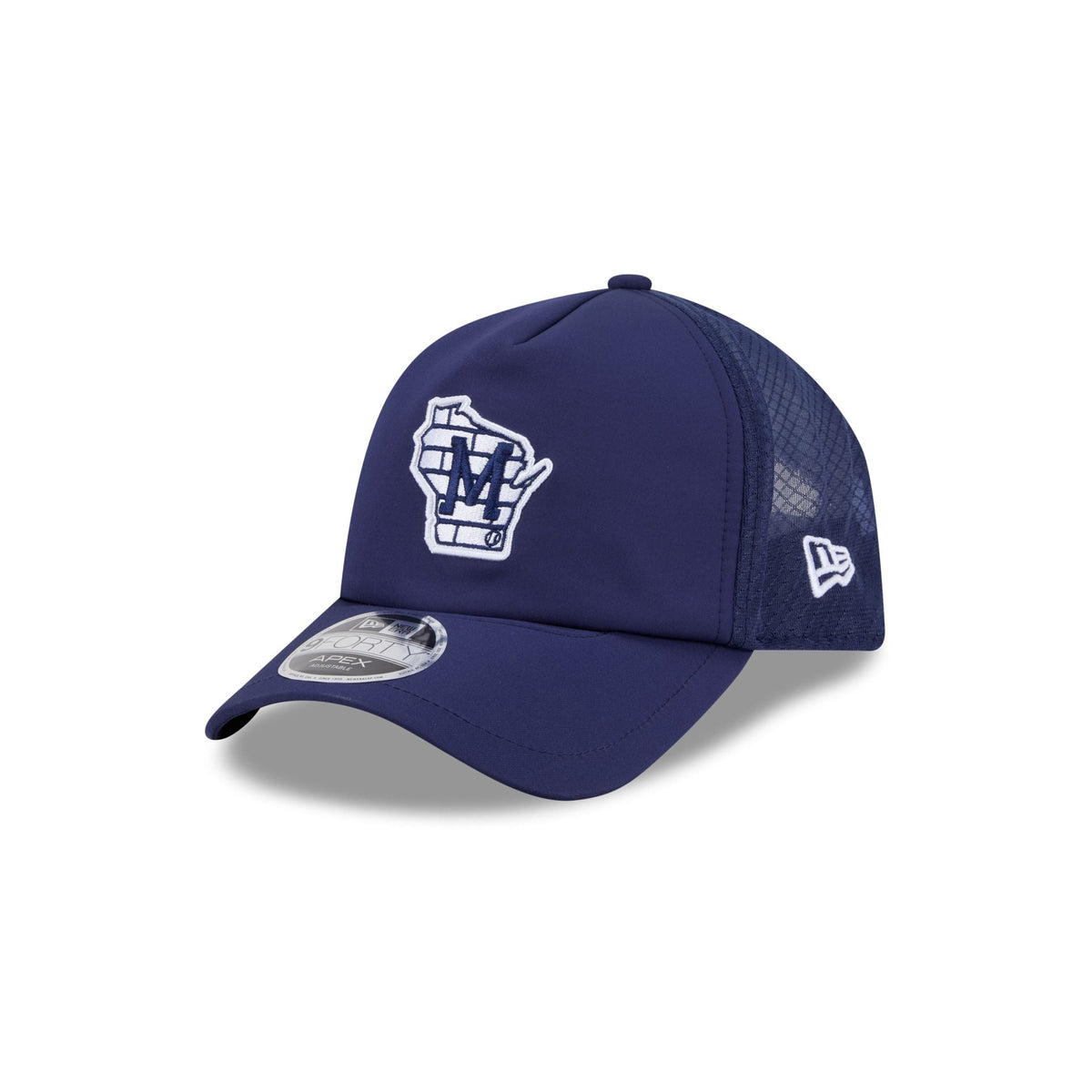 Milwaukee Brewers 2026 Batting Practice Alt M 9FORTY APEX Trucker Hat
