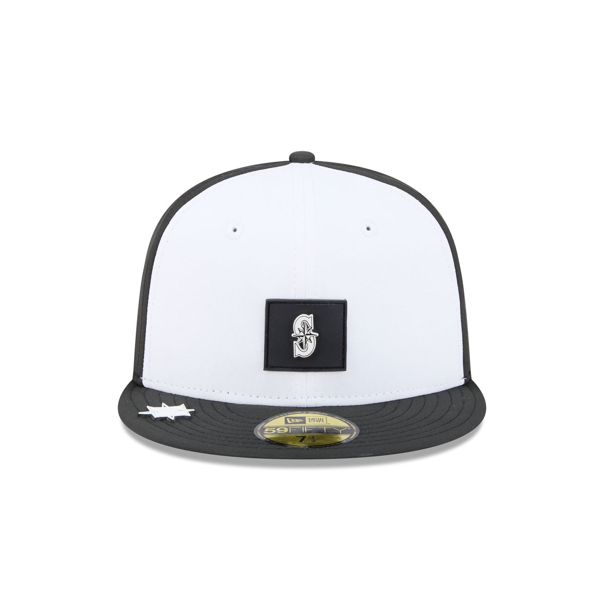 Seattle Mariners 2026 Clubhouse Black & White 59FIFTY Fitted Hat