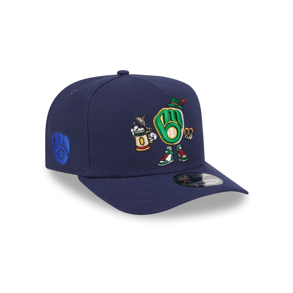 Milwaukee Brewers Cartoon 9FIFTY A-Frame Snapback Hat