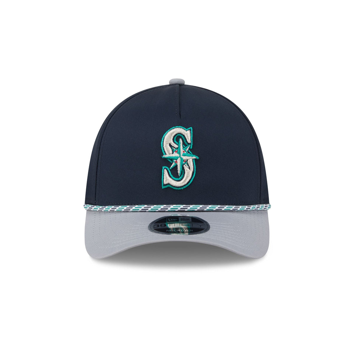 Seattle Mariners Rope 39THIRTY M-Crown A-Frame Stretch Fit Hat
