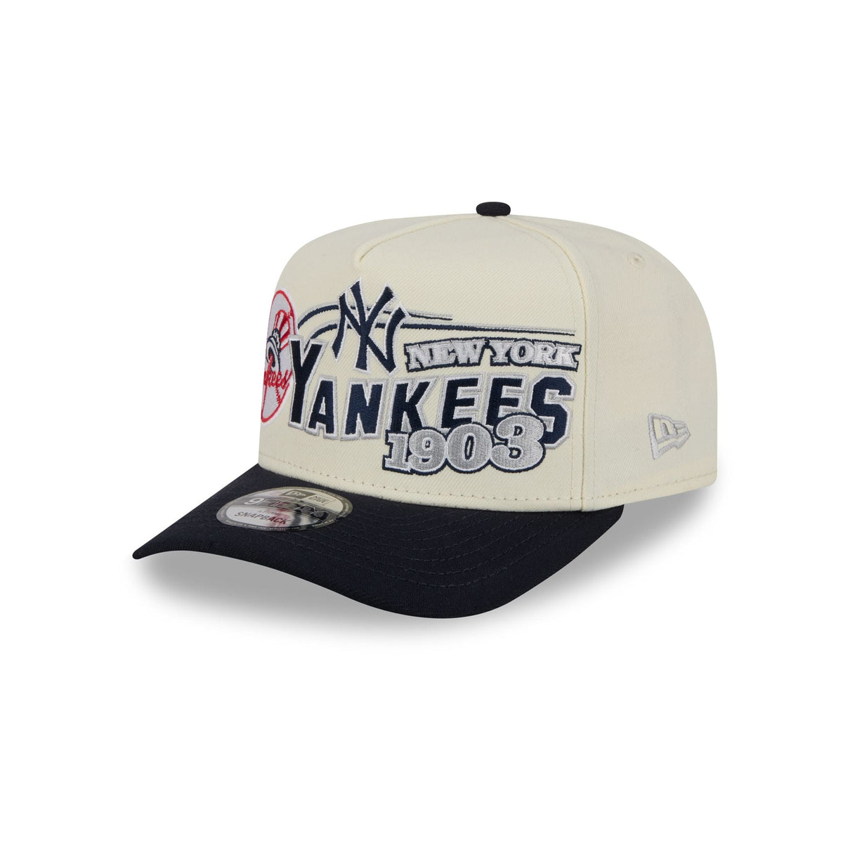 New York Yankees Chrome White Classic 9FIFTY A-Frame Snapback Hat