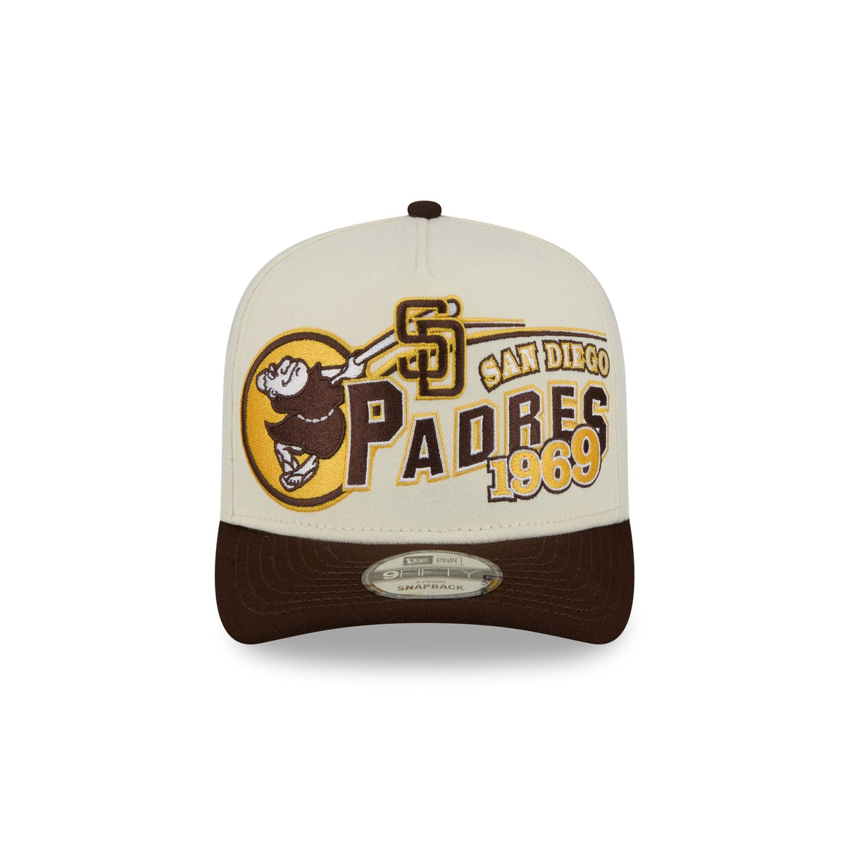 San Diego Padres Chrome White Classic 9FIFTY A-Frame Snapback Hat