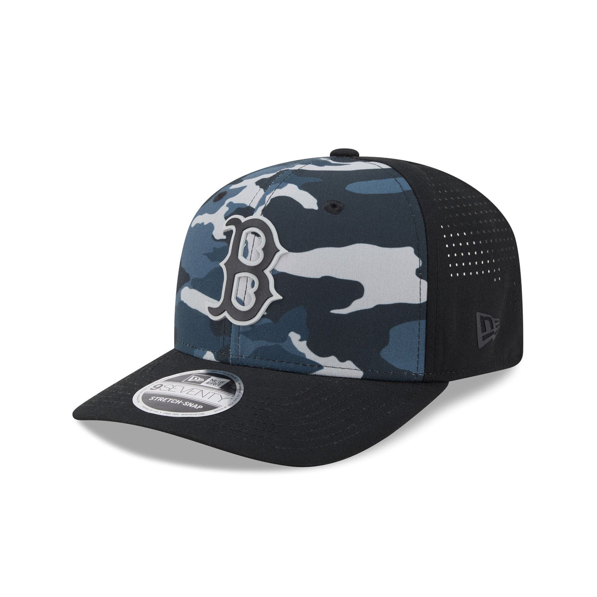 Boston Red Sox Black Camo Performance 9SEVENTY Stretch-Snap Hat