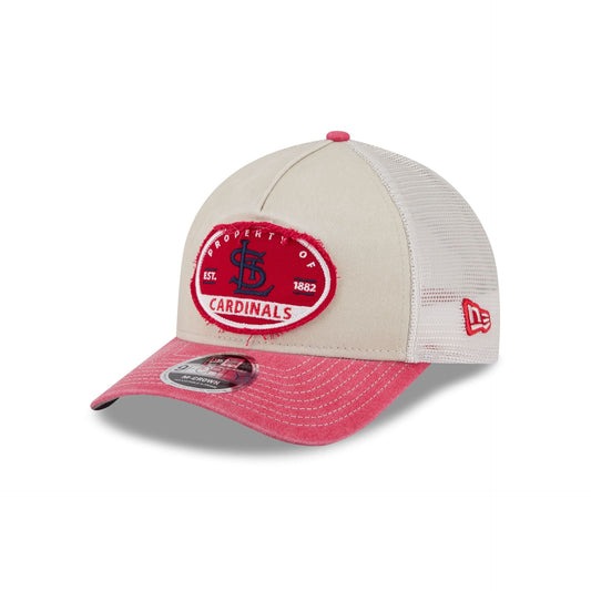 St. Louis Cardinals Frayed 9FORTY M-Crown A-Frame Trucker Hat