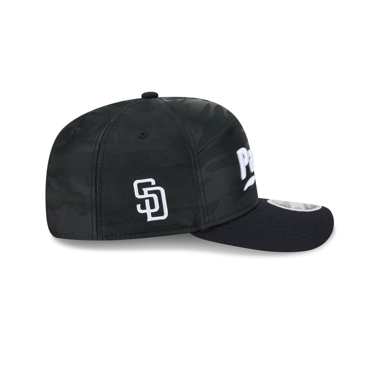 San Diego Padres Black Camo Split Panel 9SEVENTY Stretch-Snap Hat