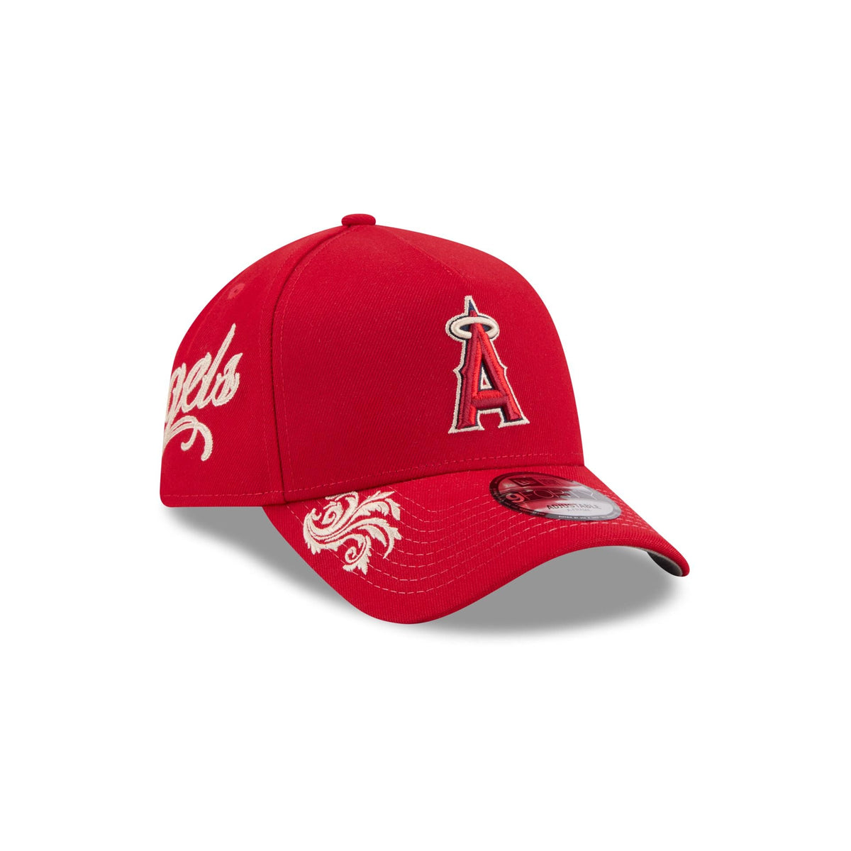 Los Angeles Angels Script 9FORTY A-Frame Snapback Hat