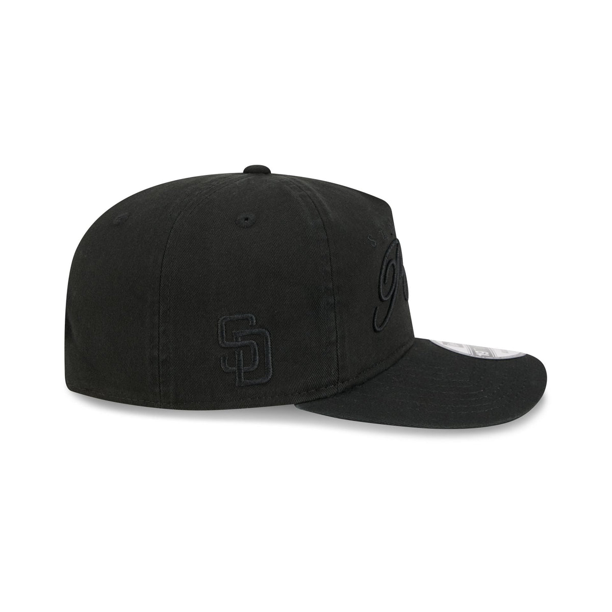 San Diego Padres All Black Scripted 19TWENTY Adjustable Hat