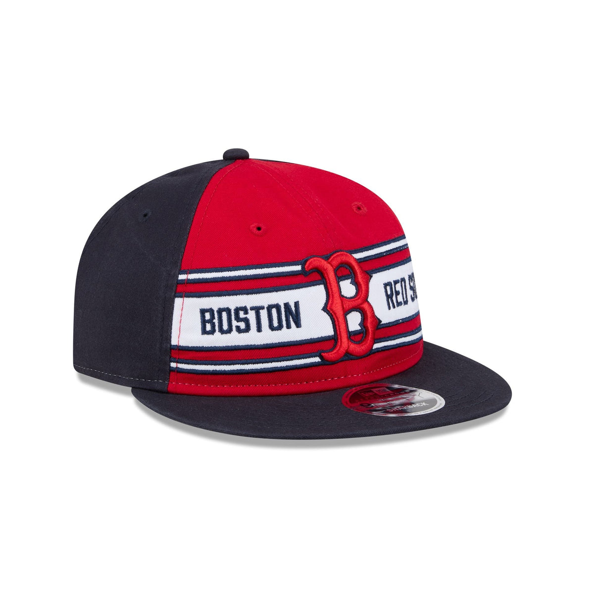 Boston Red Sox Team Stripes Retro Crown 9FIFTY Snapback Hat