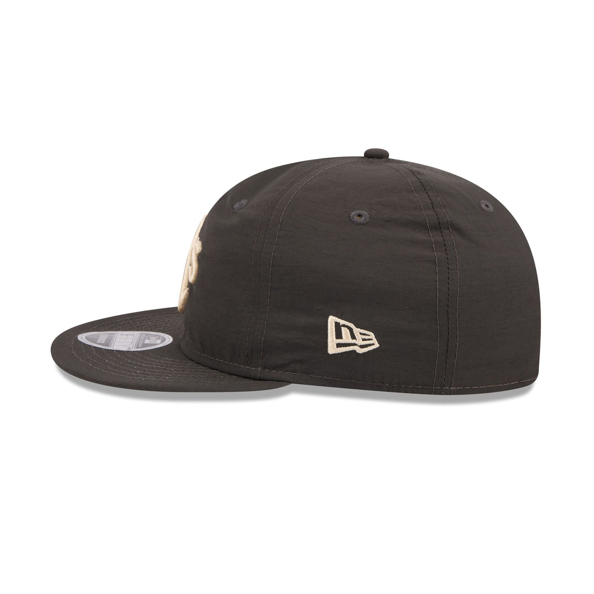 Athletics Three Looms Nylon Black Retro Crown 9FIFTY Adjustable Hat