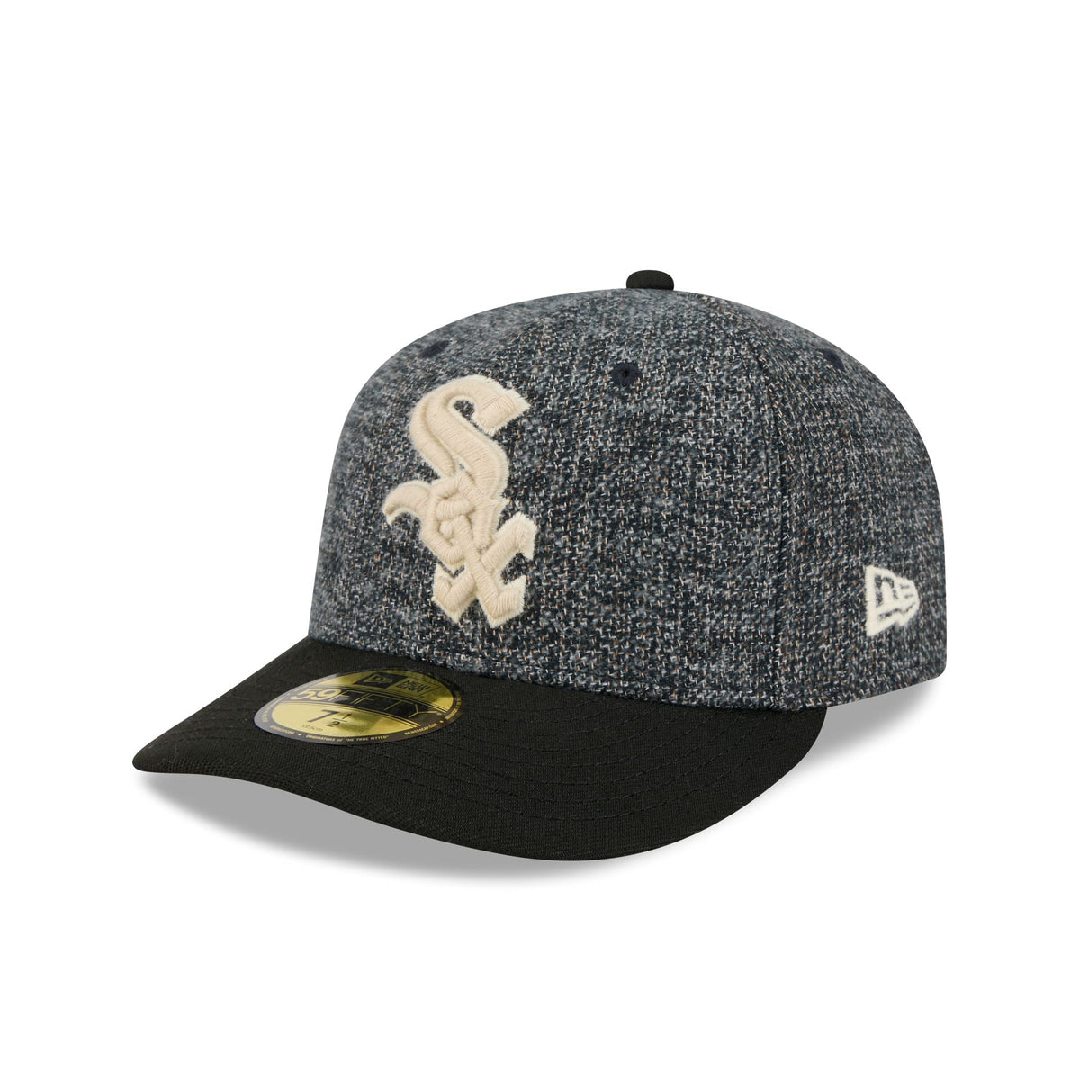 Chicago White Sox Three Looms Tweedy Cotton Black 59FIFTY Fitted Hat
