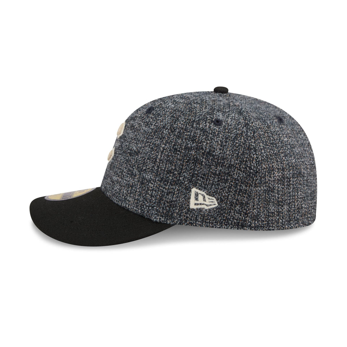 Chicago Cubs Three Looms Tweedy Cotton Black 59FIFTY Fitted Hat