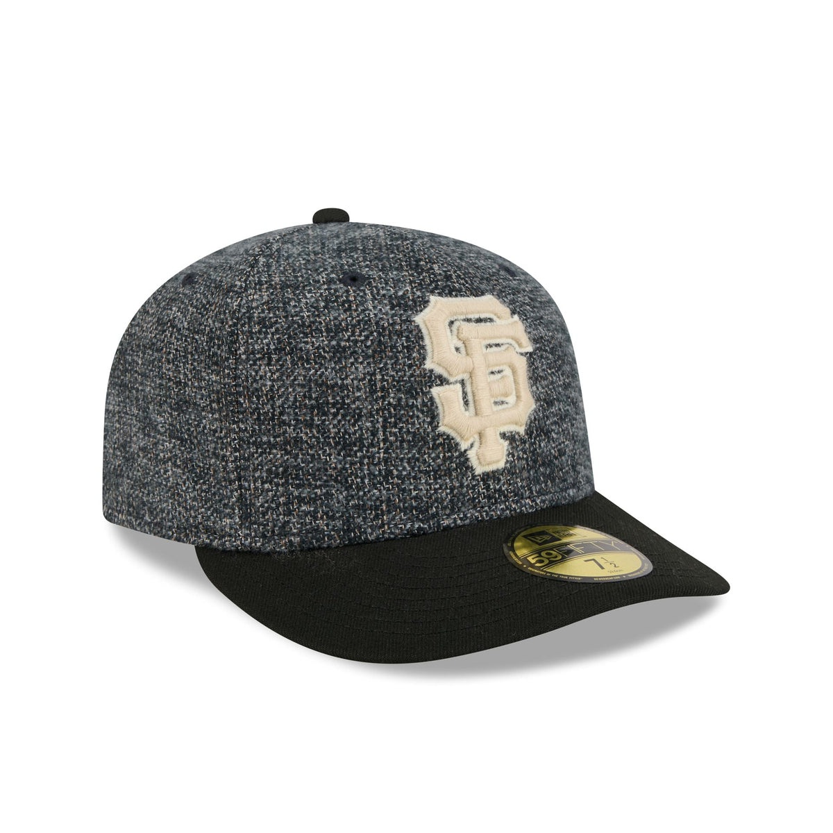San Francisco Giants Three Looms Tweedy Cotton Black 59FIFTY Fitted Hat