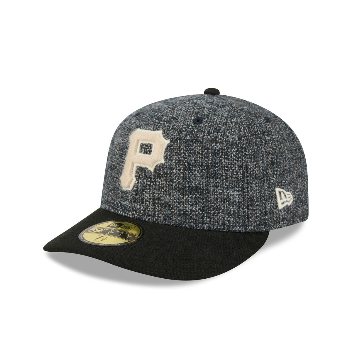Pittsburgh Pirates Three Looms Tweedy Cotton Black 59FIFTY Fitted Hat