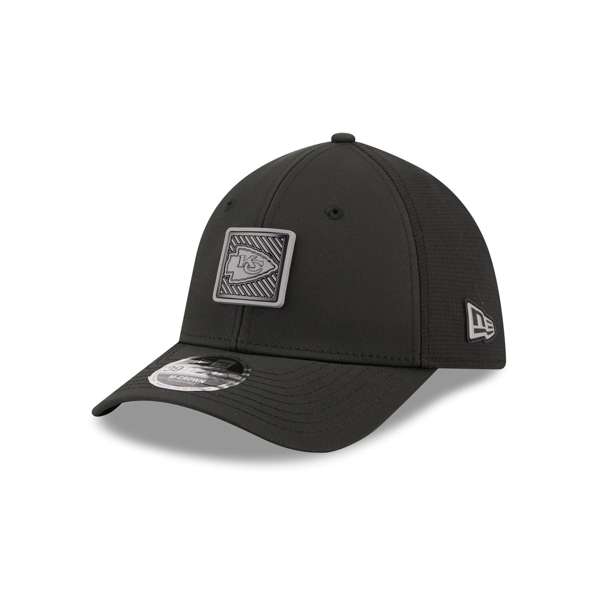 Kansas City Chiefs 2026 Training Black 39THIRTY M-Crown Stretch-Fit Hat