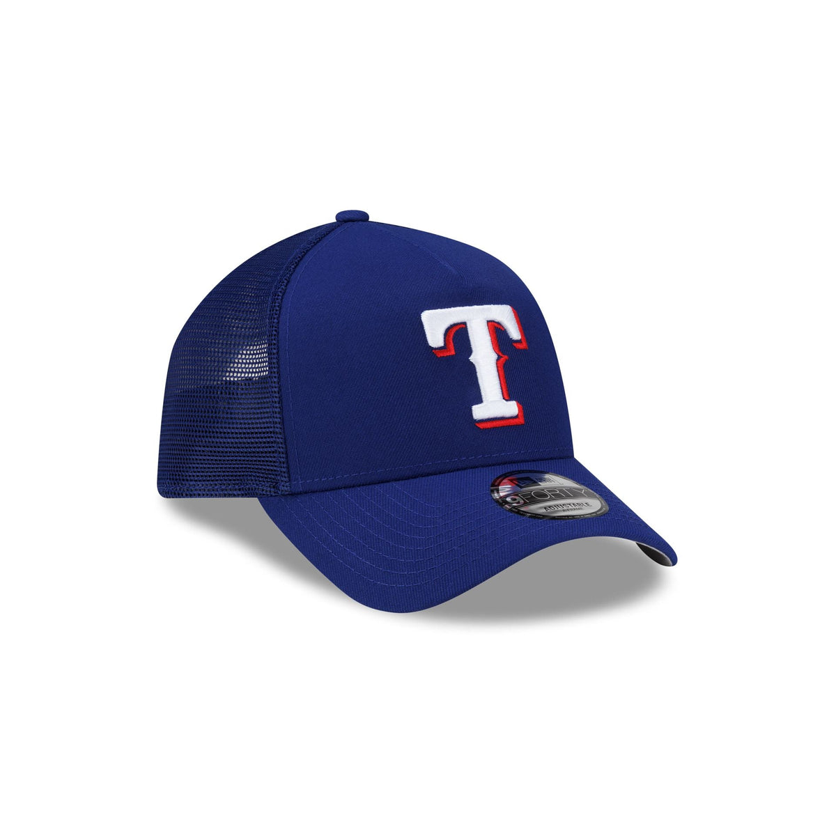 Texas Rangers Side Script 9FORTY A-Frame Trucker Hat