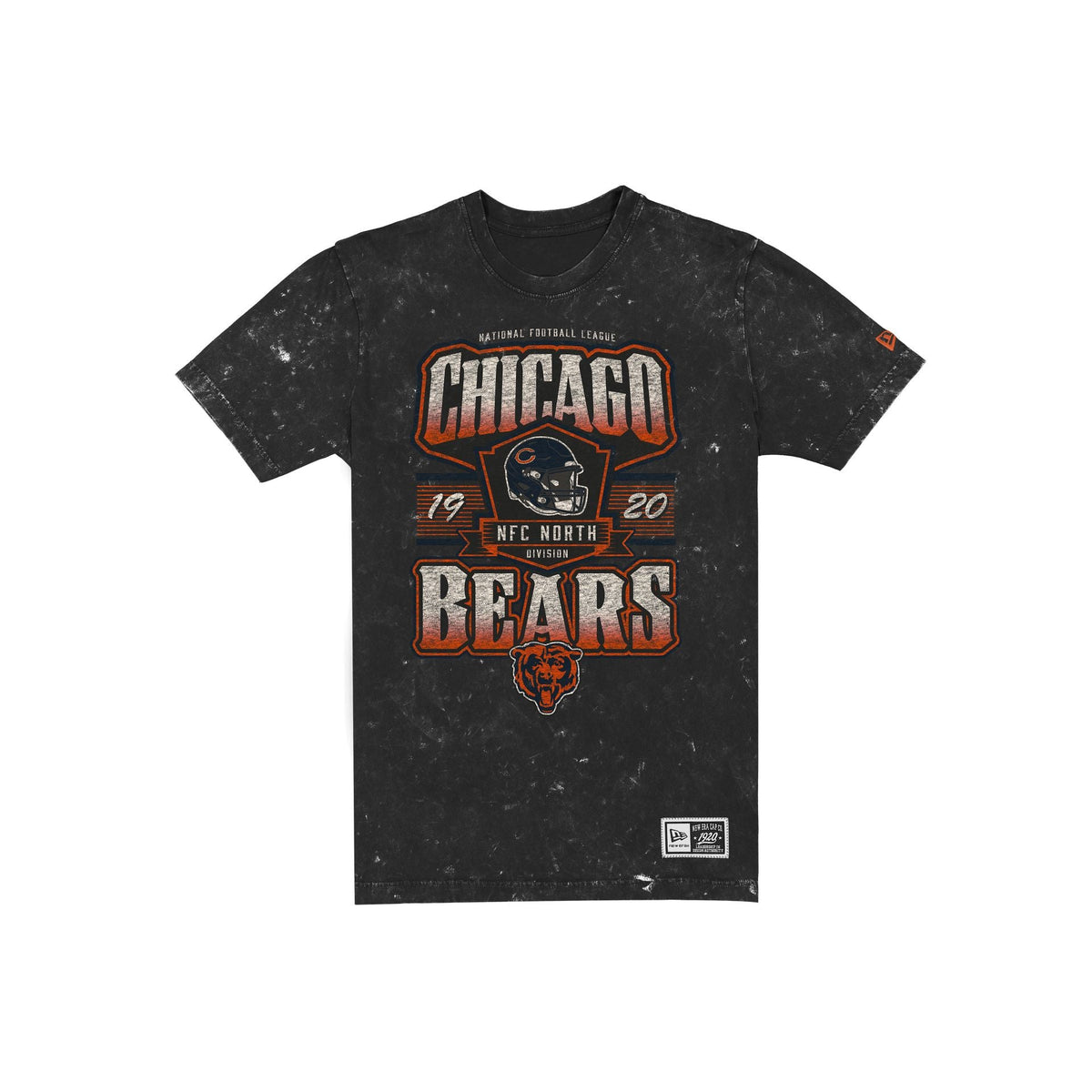 Chicago Bears Throwback Washed Graphic Black T-Shirt
