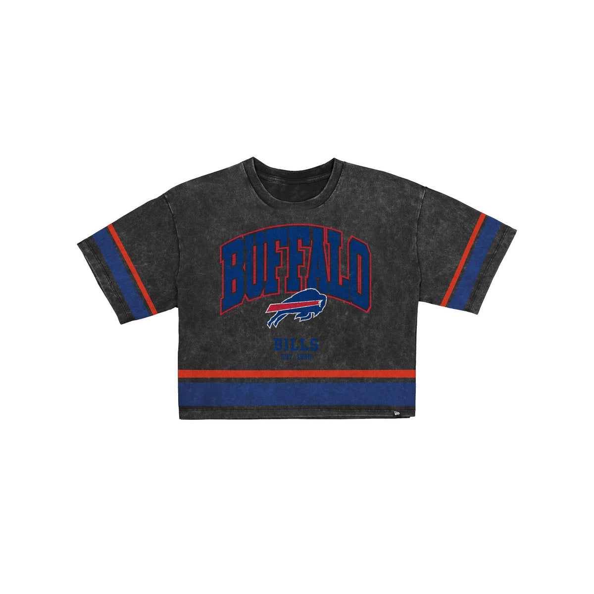 Buffalo Bills Women's Vintage Stripe Cropped T-Shirt