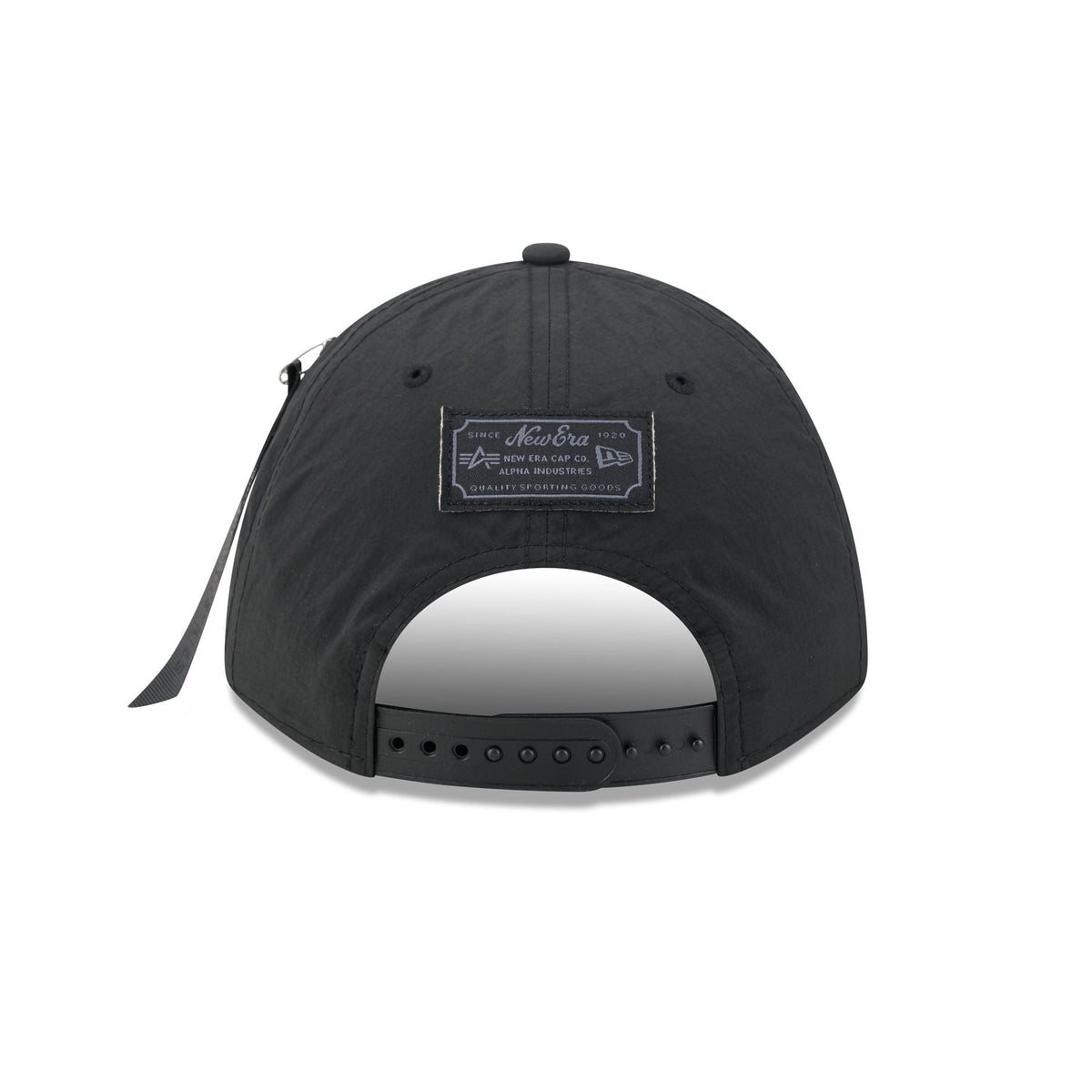 Alpha Industries x Las Vegas Raiders Nylon Black 9FORTY M-Crown A-Frame Snapback Hat