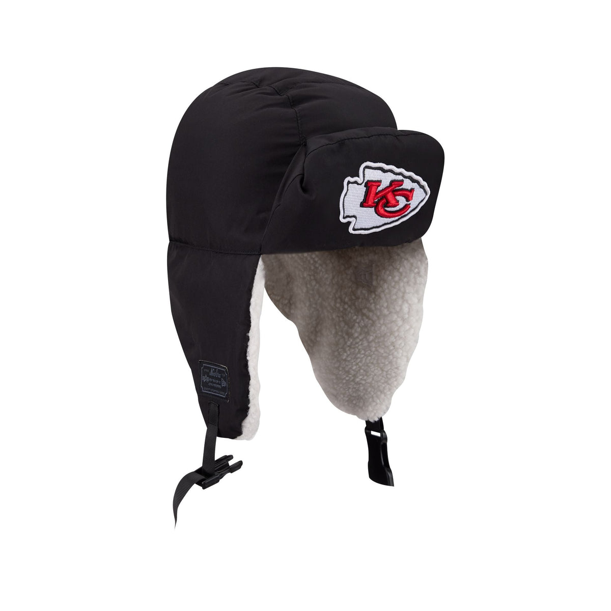 Alpha Industries x Kansas City Chiefs Black Puffer Trapper Hat