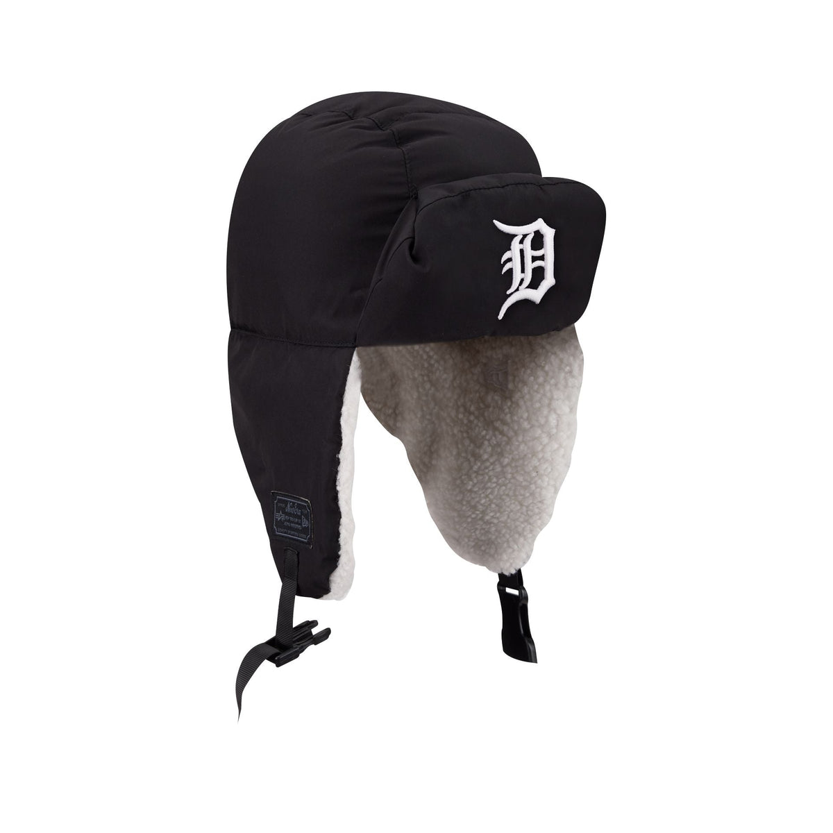 Alpha Industries x Detroit Tigers Black Puffer Trapper Hat