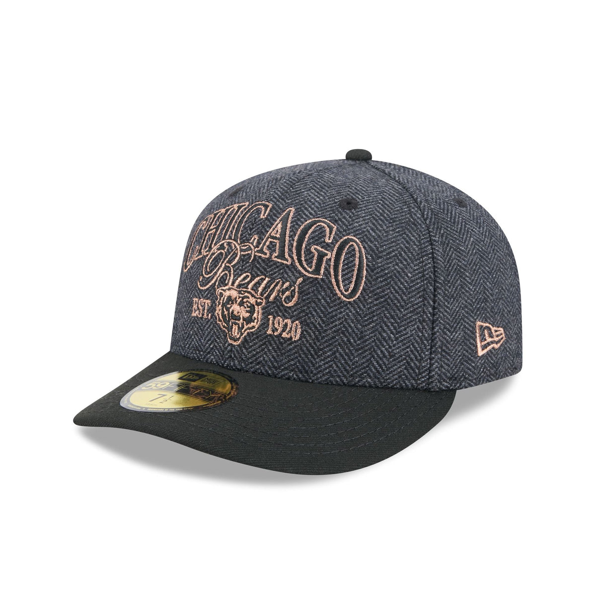 Chicago Bears Black Faux Wool 59FIFTY Fitted Hat