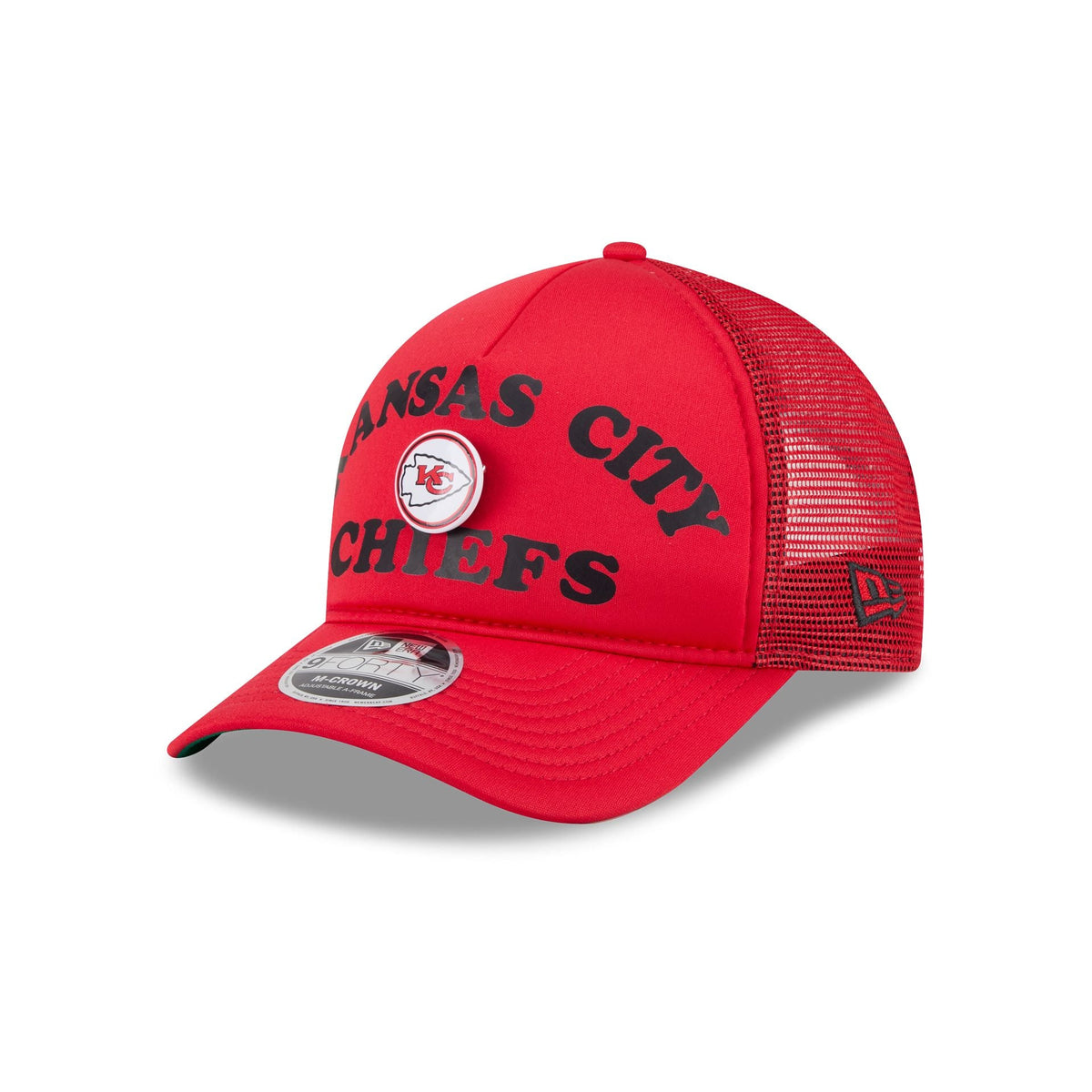 Kansas City Chiefs Button 9FORTY M-Crown A-Frame Trucker Hat