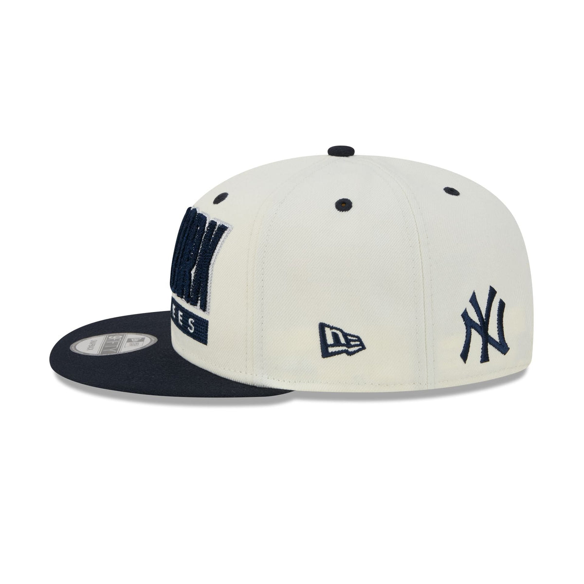 New York Yankees Classic Stacked Chrome 9FIFTY Snapback Hat