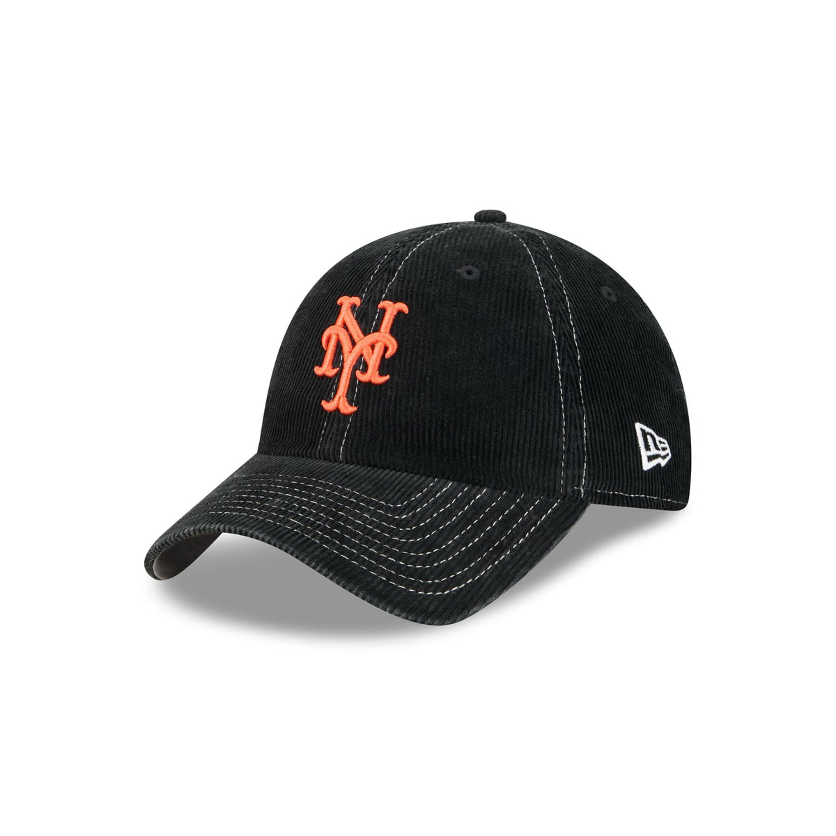 New York Mets Washed Black Corduroy Casual Classic Adjustable Hat