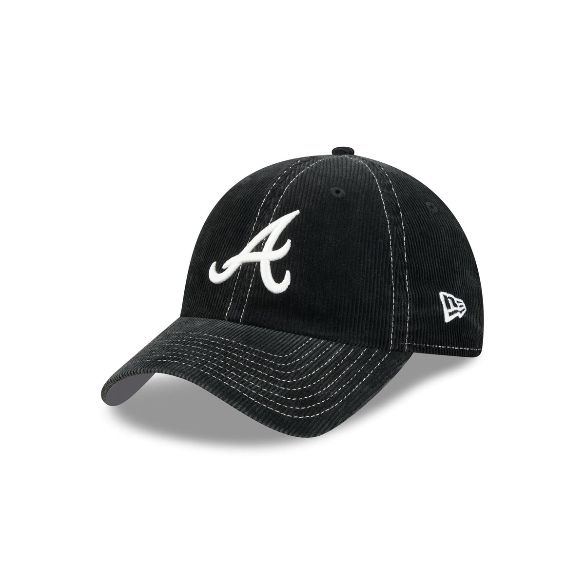 Atlanta Braves Washed Black Corduroy Casual Classic Adjustable Hat