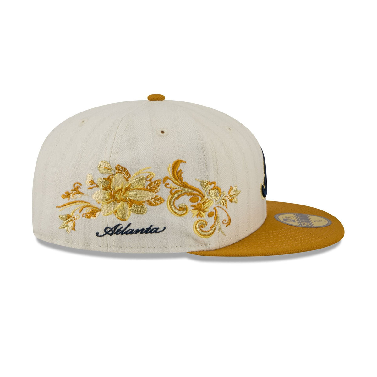 Atlanta Braves Chrome Herringbone 59FIFTY Fitted Hat