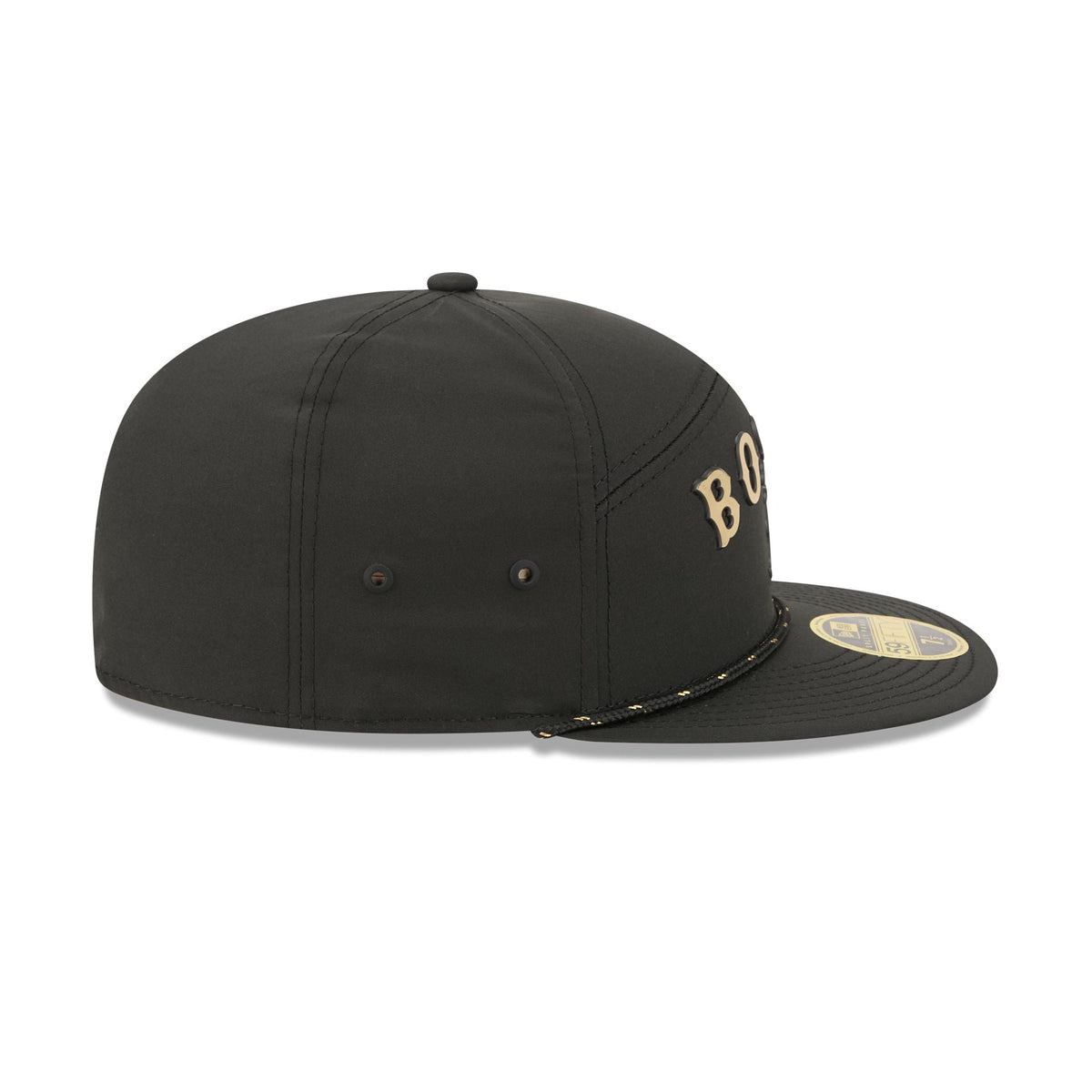 Boston Red Sox Gold Logo Rope Split Panel 59FIFTY Fitted Hat
