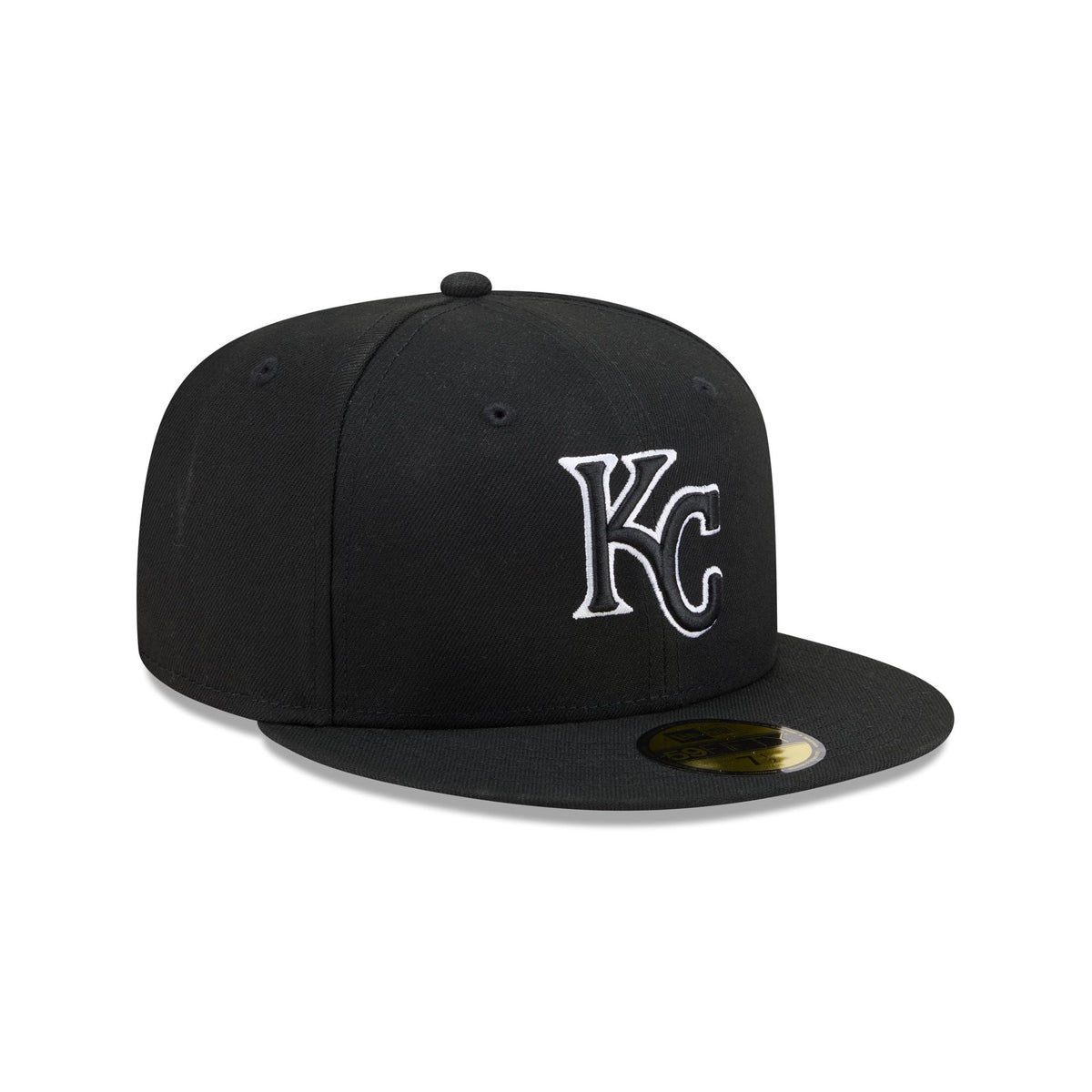 Kansas City Royals Black and White Basic 59FIFTY Fitted Hat