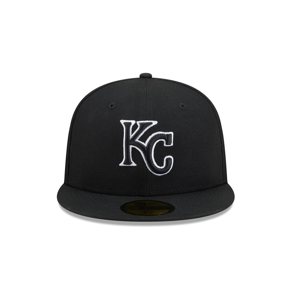 Kansas City Royals Black and White Basic 59FIFTY Fitted Hat