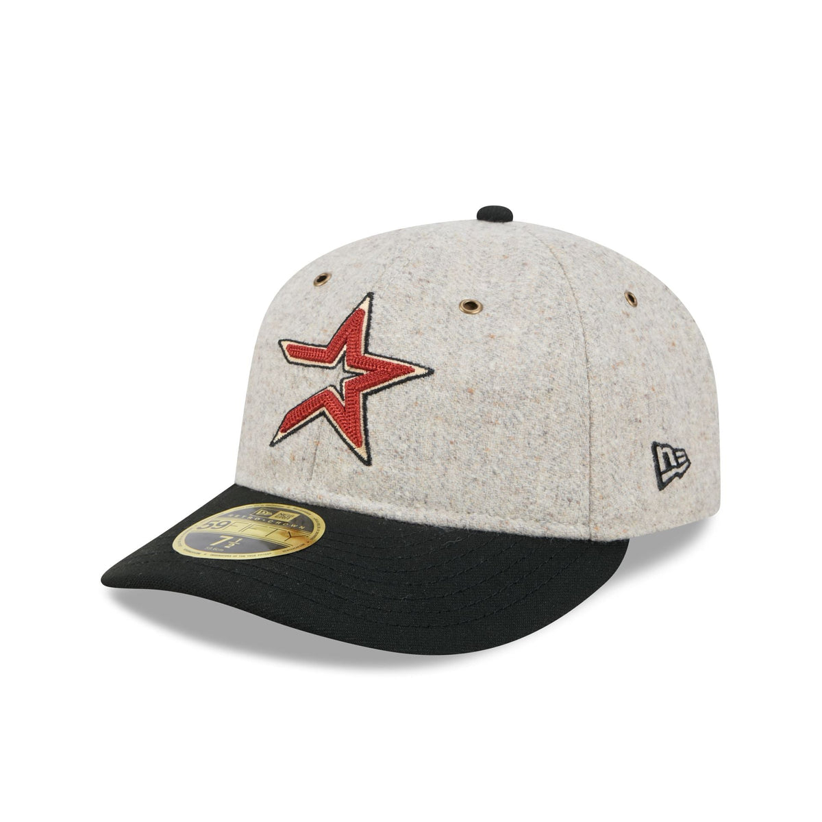 Houston Astros Moon Herringbone Retro Crown 59FIFTY Fitted Hat