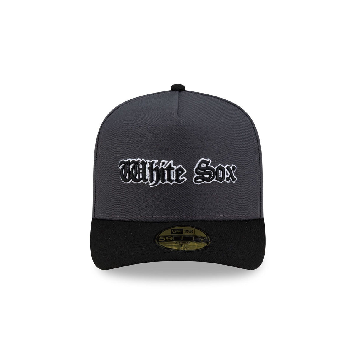 Just Caps Gothic Script Chicago White Sox 59FIFTY A-Frame Fitted Hat