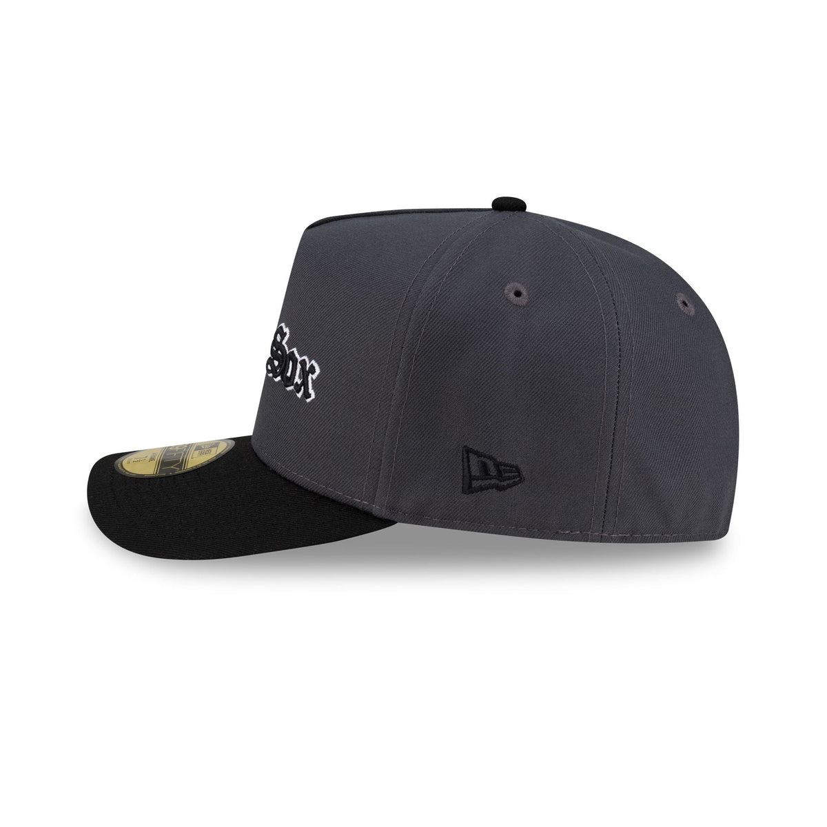 Just Caps Gothic Script Chicago White Sox 59FIFTY A-Frame Fitted Hat