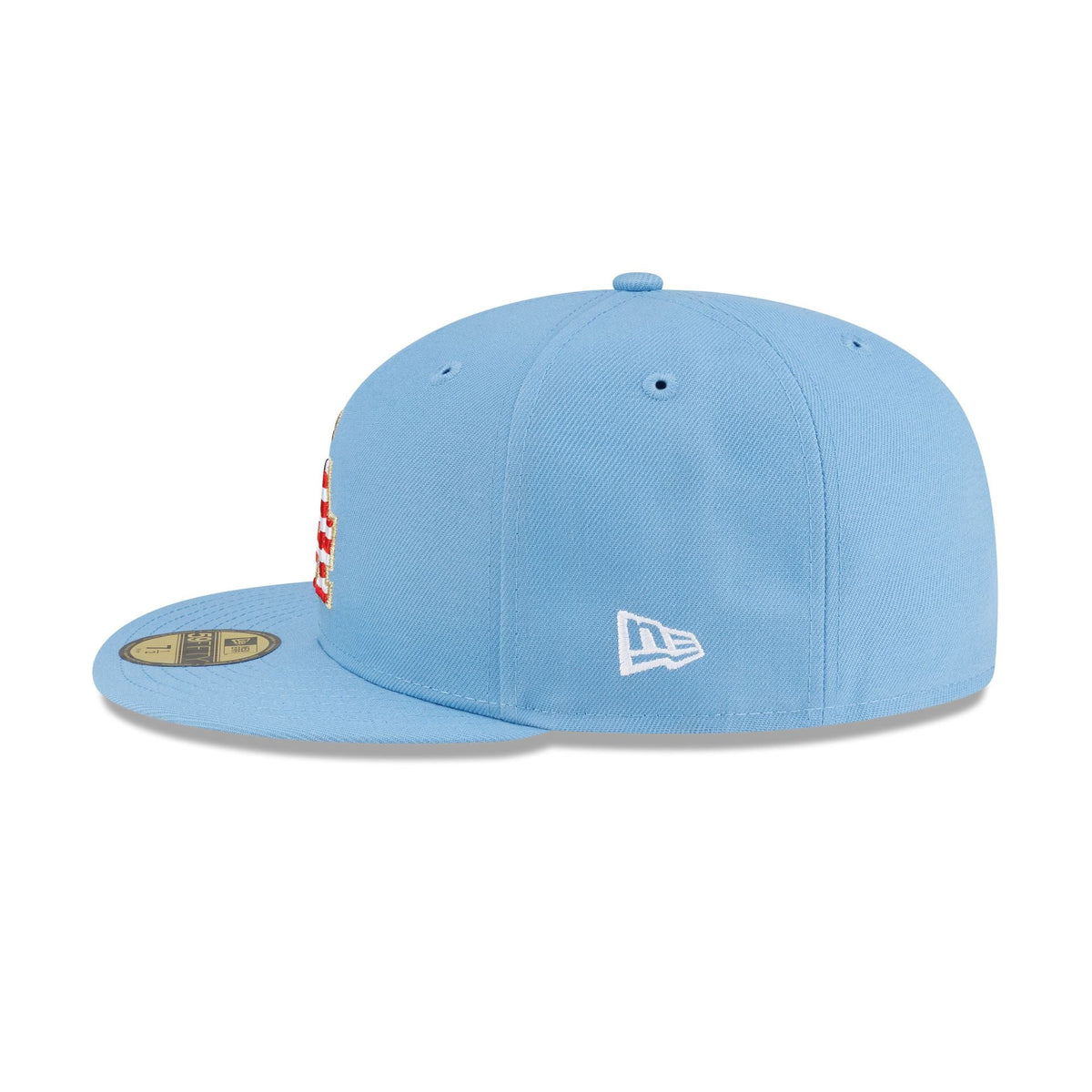 Los Angeles Dodgers Red. White & Blue 59FIFTY Fitted Hat